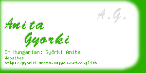 anita gyorki business card